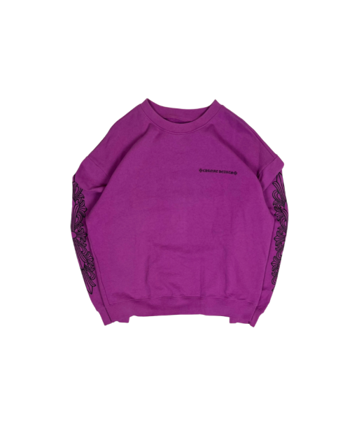 Chrome Hearts Matty Boy Purple Spider Web Crewneck Les êtres humains sont 