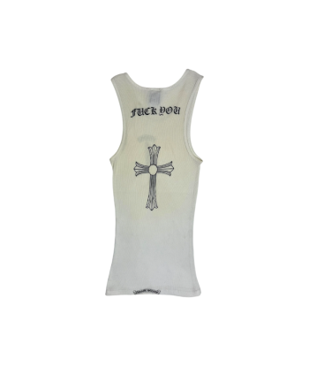 Chrome Hearts White Fuck You Logo Tank Top 50% de réduction en Octobre 2024