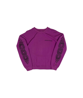 Chrome Hearts Matty Boy Purple Spider Web Crewneck Les êtres humains sont 