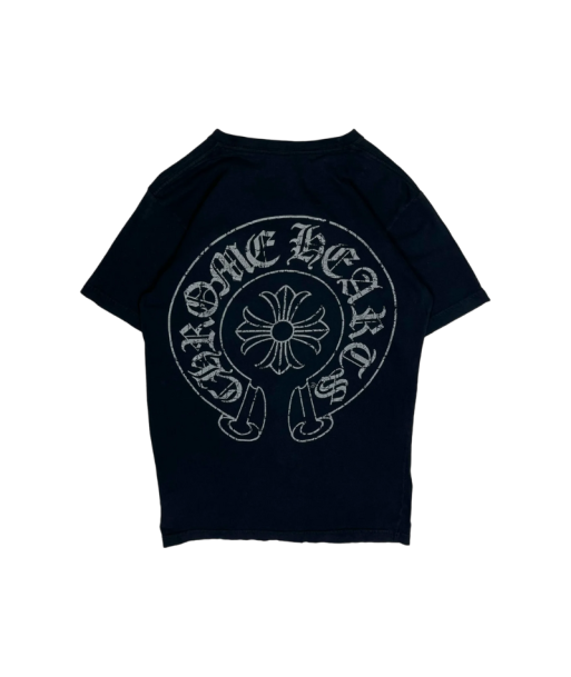 Chrome Hearts Black Silver Horseshoe Logo Tee À commander