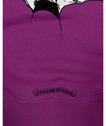 Chrome Hearts Matty Boy Purple Spider Web Crewneck Les êtres humains sont 