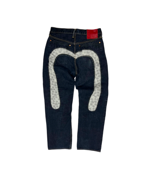 Evisu Diacock White Material Diacock Jeans une grave pollution 