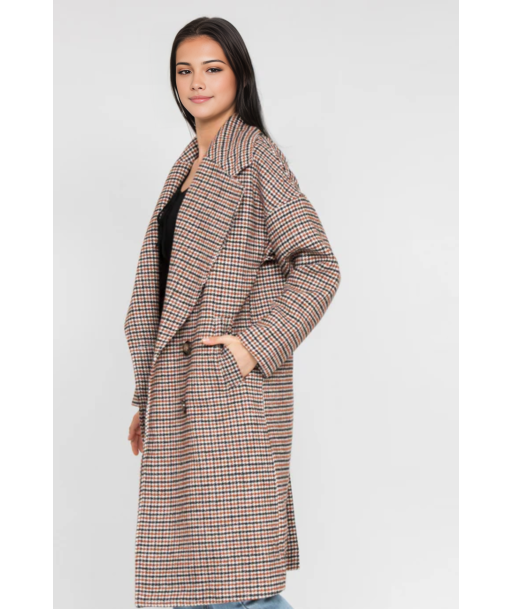 Manteau long oversize à carreaux en ligne