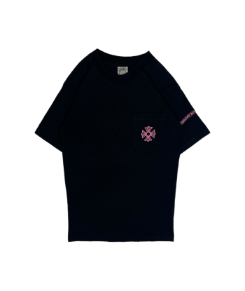 Chrome Hearts Black Pink Cross Logo Tee français