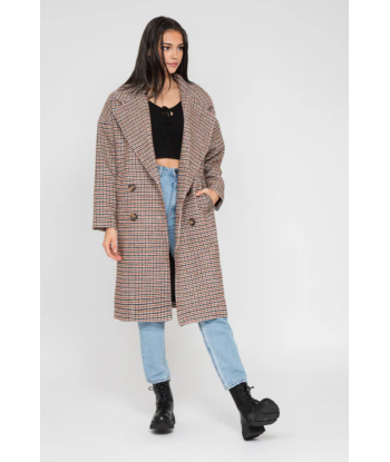 Manteau long oversize à carreaux en ligne