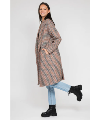 Manteau long oversize à carreaux en ligne