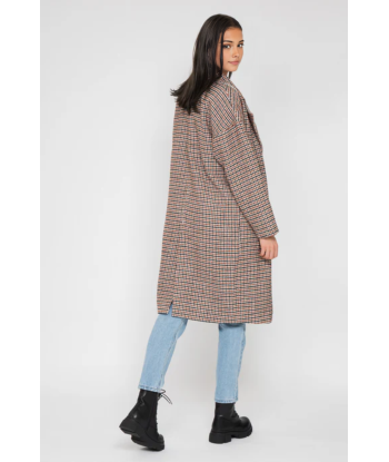 Manteau long oversize à carreaux en ligne