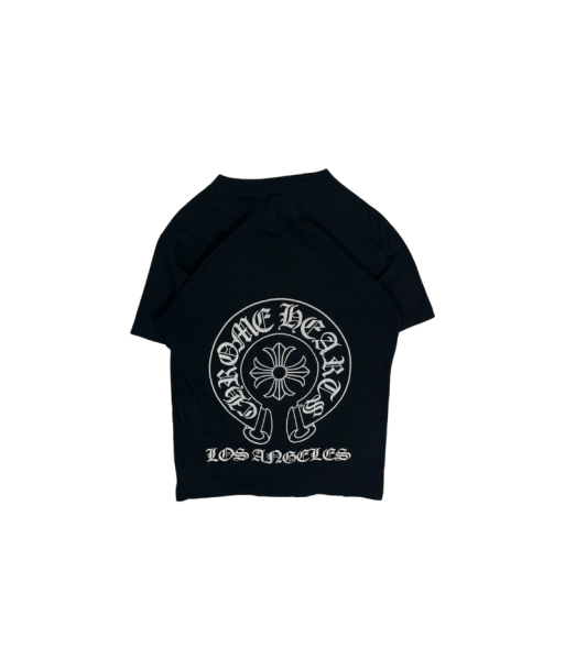 Chrome Hearts Black Los Angeles Horseshoe Logo Tee brillant des détails fins