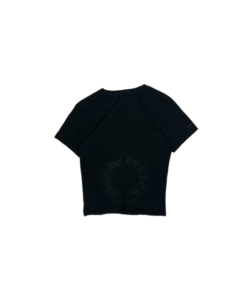 Chrome Hearts Black Red Tonal Horseshoe Logo Tee prix