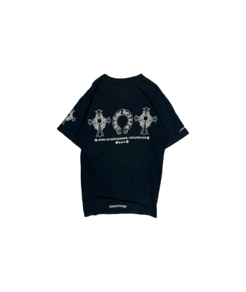 Chrome Hearts Black Cross Horseshoe Logo Tee Fin de série