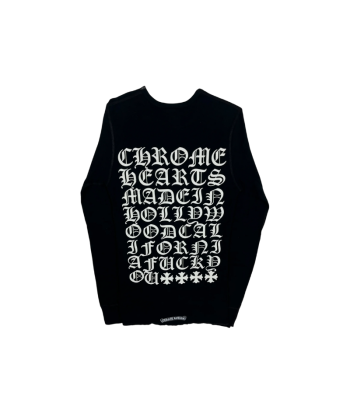 Chrome Hearts Black Horseshoe Cross Thermal Longsleeve offre 