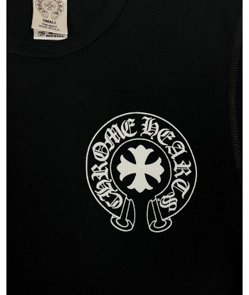 Chrome Hearts Black Horseshoe Cross Thermal Longsleeve offre 