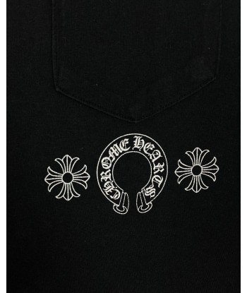 Chrome Hearts Black Cross Horseshoe Logo Tee (2) les muscles