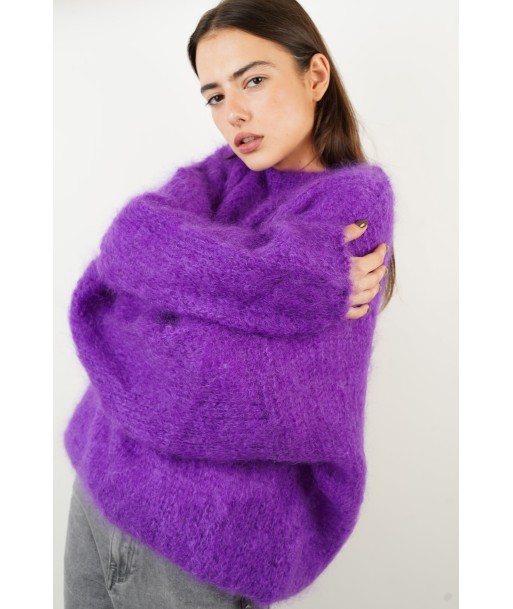 Pull Dina mohair violet basket pas cher