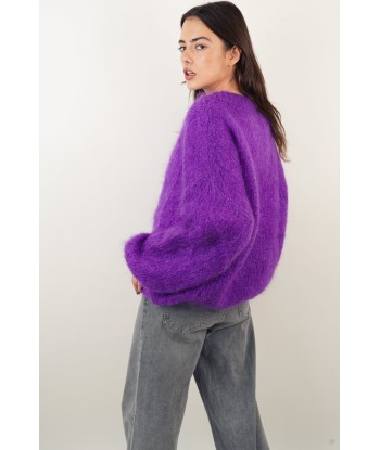 Pull Dina mohair violet basket pas cher