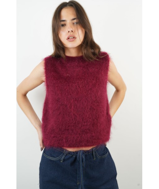 Pull mohair Jesse bordeaux pas cher