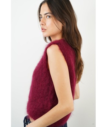 Pull mohair Jesse bordeaux pas cher