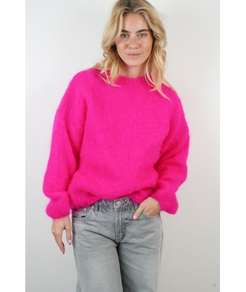 Pull Dina mohair rose fluo de technologie