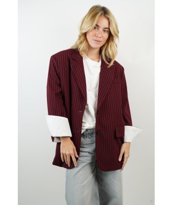 Blazer bordeaux rayé Sia français