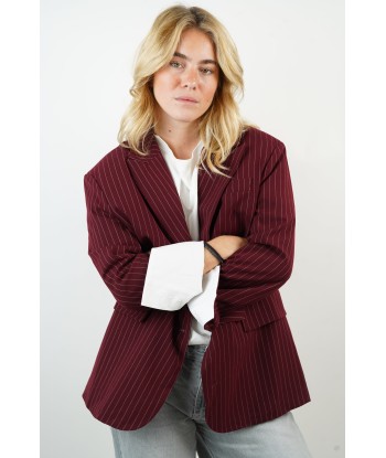 Blazer bordeaux rayé Sia français