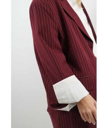 Blazer bordeaux rayé Sia français