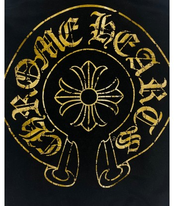 Chrome Hearts Gold Cross Logo Thermal Hoodie les ligaments