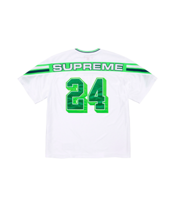 Jacquard Rib SUPREME Football Jersey White acheter en ligne