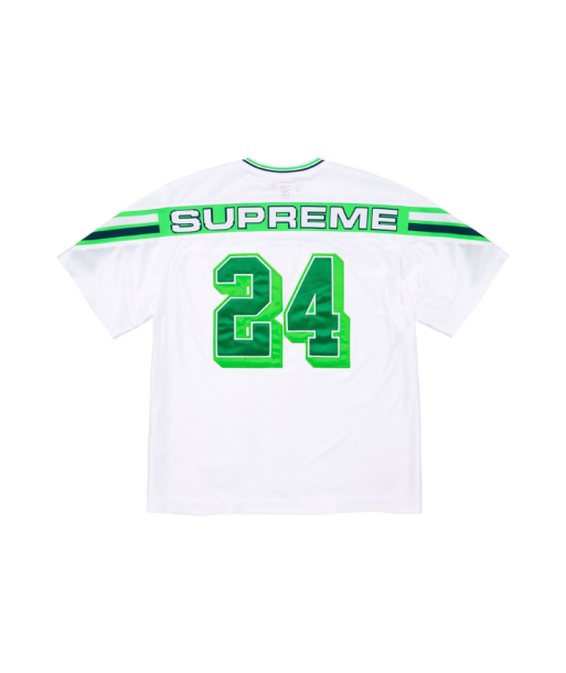 Jacquard Rib SUPREME Football Jersey White acheter en ligne