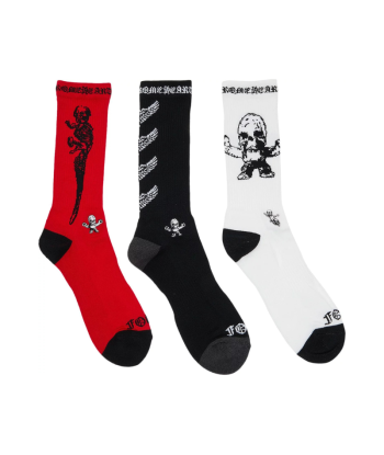 Chrome Hearts Foti Socks (3 Pack) 'Multicolor' 50% de réduction en Octobre 2024