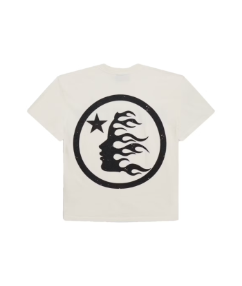 T-shirt classique Hellstar Cream brillant des détails fins