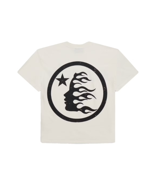 T-shirt classique Hellstar Cream brillant des détails fins