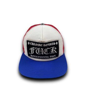 Cap CHROME HEARTS "FUCK" Red Blue de technologie