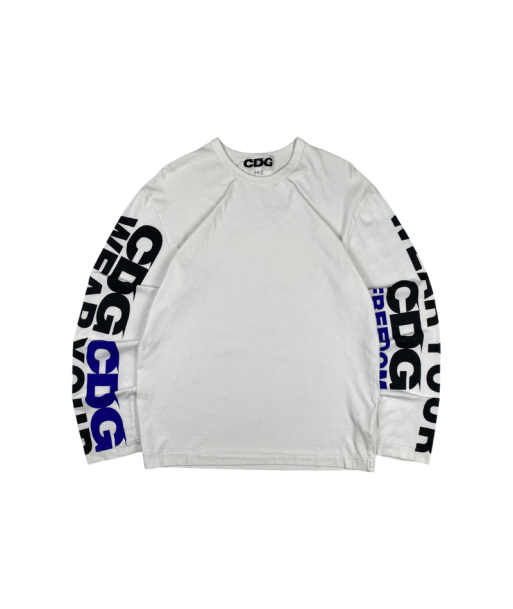 Longsleeve COMME DES GARÇONS White Blue chez Cornerstreet bien 