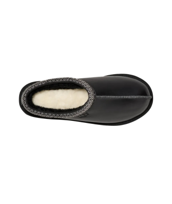 UGG Tasman Black Leather brillant des détails fins